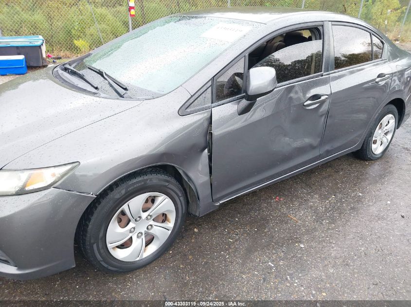 2013 Honda Civic Lx VIN: 2HGFB2F59DH597364 Lot: 43303119