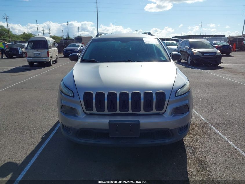 2016 Jeep Cherokee Sport VIN: 1C4PJLAB1GW107420 Lot: 43303220