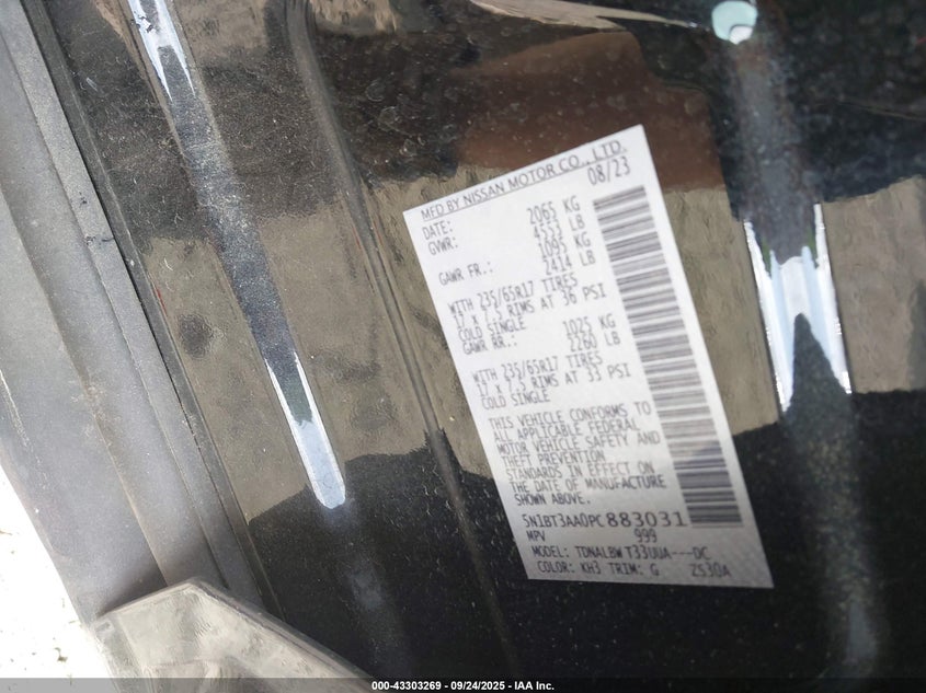 2023 NISSAN ROGUE S FWD - 5N1BT3AA0PC883031