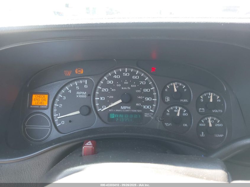 2002 Chevrolet Avalanche 1500 VIN: 3GNEK13T52G221546 Lot: 43303410