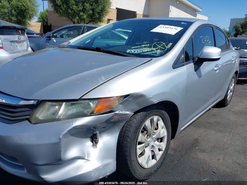 2012 Honda Civic Lx VIN: 19XFB2F50CE375627 Lot: 43303476