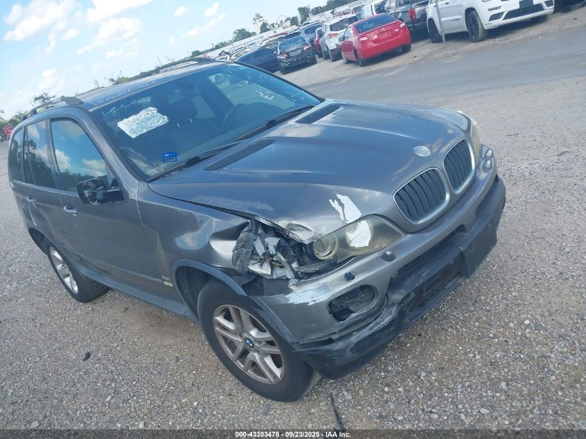 2005 BMW X5 3.0I VIN: 5UXFA13565LY03856 Lot: 43303478