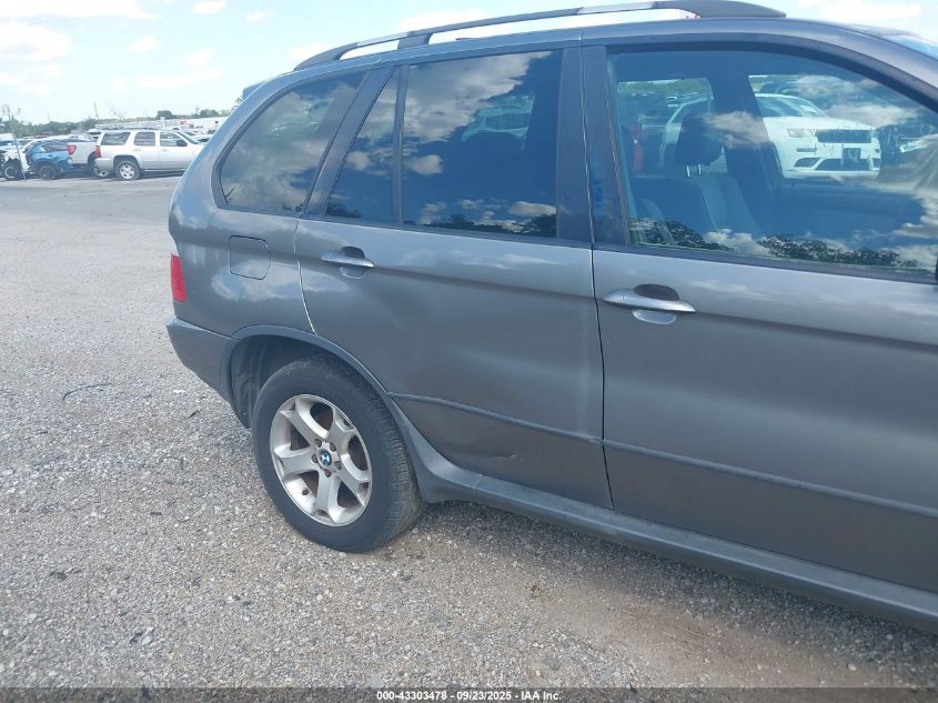2005 BMW X5 3.0I VIN: 5UXFA13565LY03856 Lot: 43303478