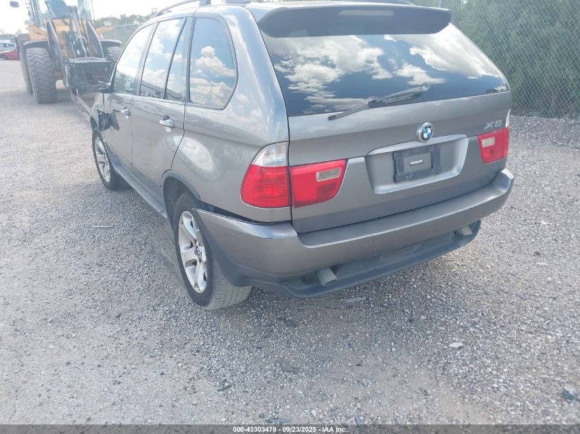 2005 BMW X5 3.0I VIN: 5UXFA13565LY03856 Lot: 43303478