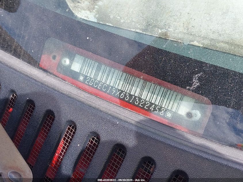 2003 Chevrolet Silverado 1500 Work Truck VIN: 2GCEC19X631322458 Lot: 43303533