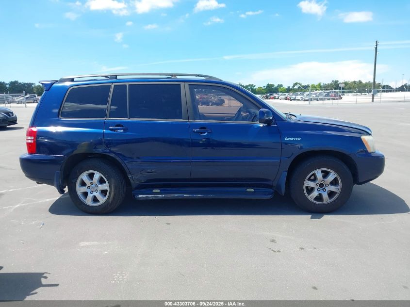 2003 Toyota Highlander Limited V6 VIN: JTEGF21A530101423 Lot: 43303706