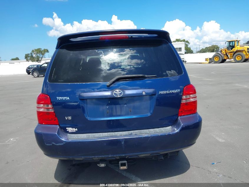 2003 Toyota Highlander Limited V6 VIN: JTEGF21A530101423 Lot: 43303706