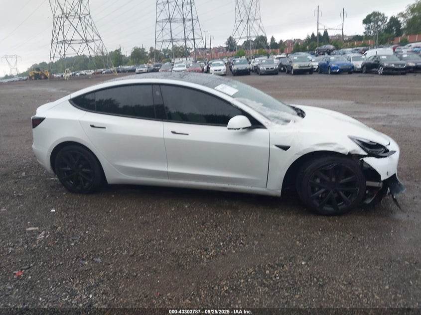 2022 Tesla Model 3 Rear-Wheel Drive VIN: 5YJ3E1EAXNF349567 Lot: 43303787