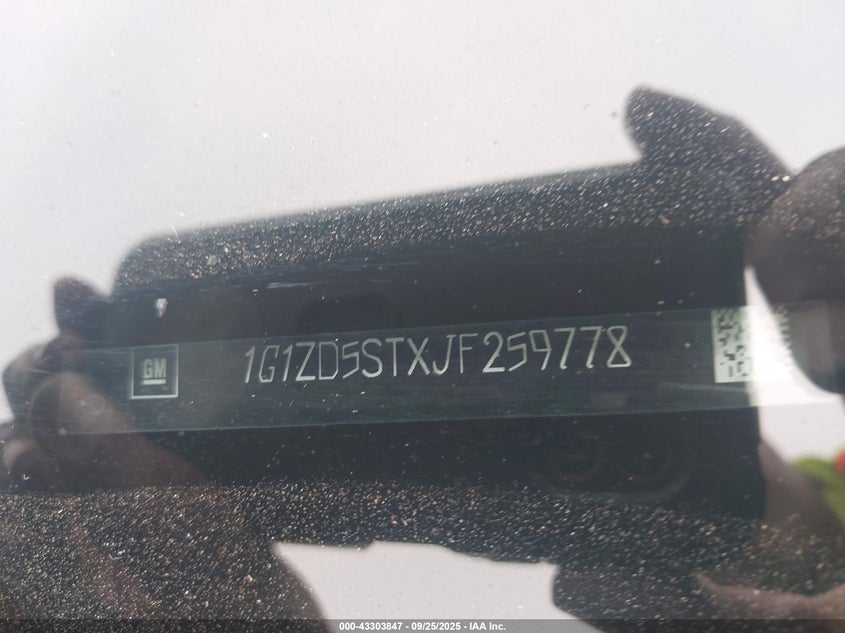 2018 CHEVROLET MALIBU LT 1G1ZD5STXJF259778