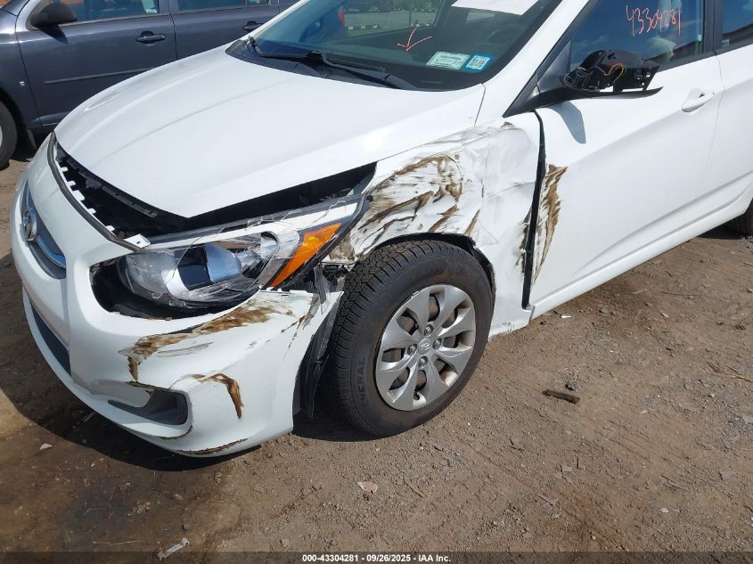 2017 Hyundai Accent Se VIN: KMHCT4AE5HU294596 Lot: 43304281