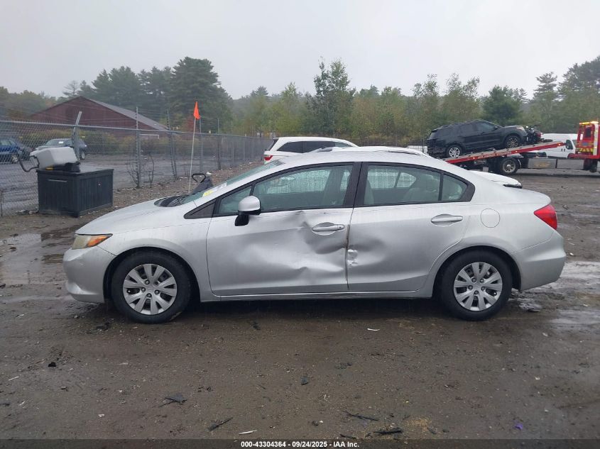 2012 Honda Civic Lx VIN: 2HGFB2F5XCH563268 Lot: 43304364