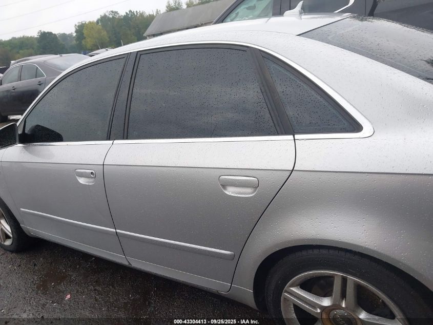 2007 Audi A4 2.0T VIN: WAUDF78E87A063518 Lot: 43304413