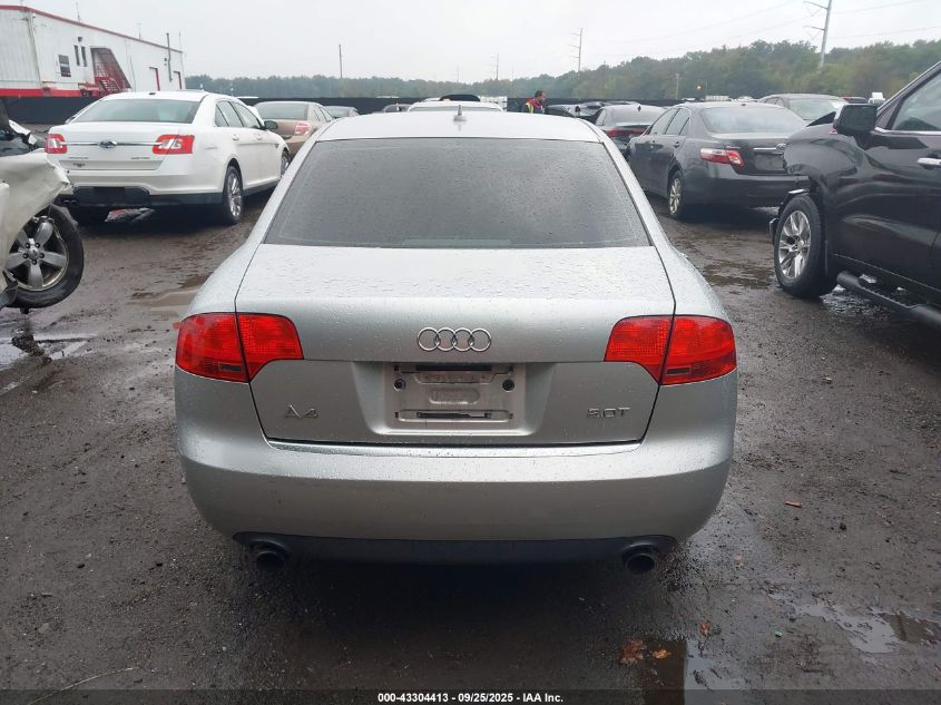2007 Audi A4 2.0T VIN: WAUDF78E87A063518 Lot: 43304413