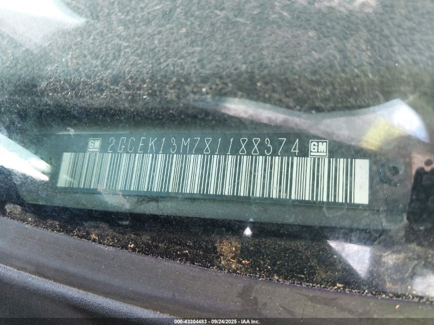 2008 Chevrolet Silverado 1500 Ltz VIN: 2GCEK13M781188374 Lot: 43304483