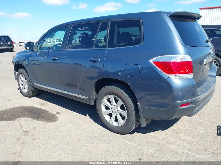 2013 TOYOTA HIGHLANDER BASE V6 5TDBK3EHXDS227685