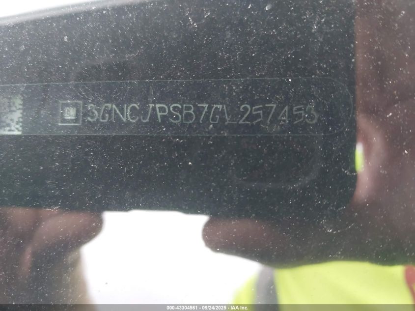 2016 Chevrolet Trax Lt VIN: 3GNCJPSB7GL257453 Lot: 43304561