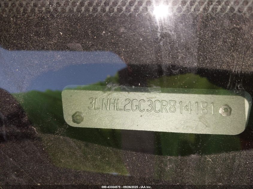 2012 Lincoln Mkz VIN: 3LNHL2GC3CR814181 Lot: 43304578