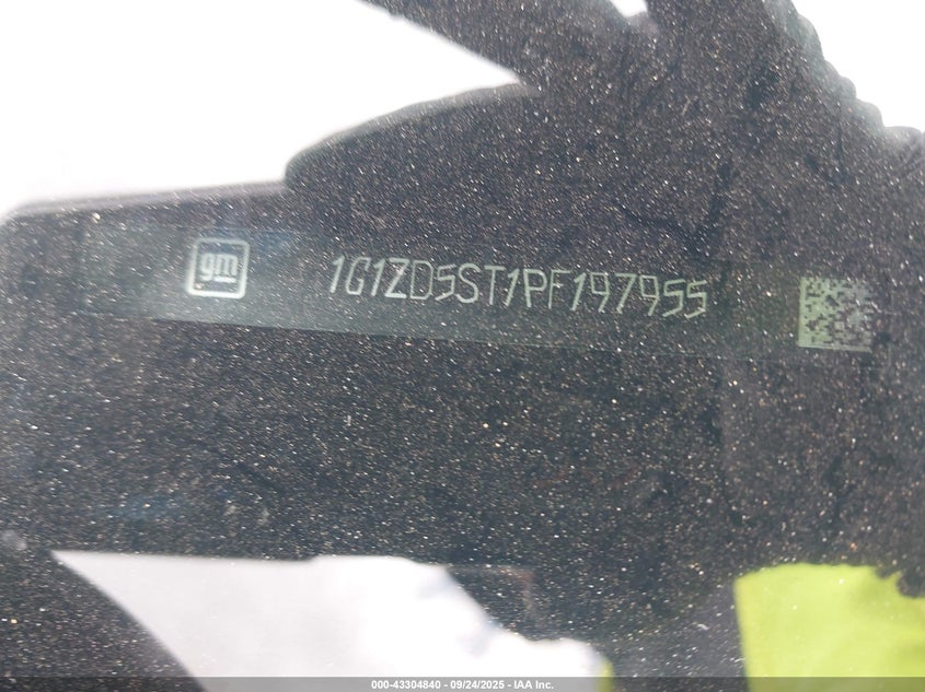 2023 Chevrolet Malibu Fwd 1Lt VIN: 1G1ZD5ST1PF197955 Lot: 43304840