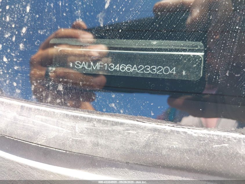 2006 Land Rover Range Rover Supercharged VIN: SALMF13466A233204 Lot: 43304909