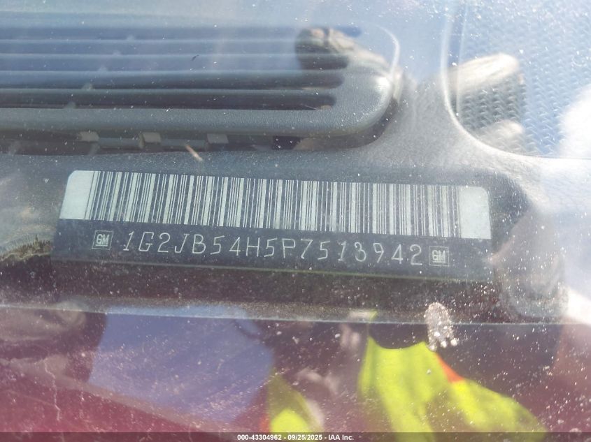 1993 Pontiac Sunbird Se VIN: 1G2JB54H5P7513942 Lot: 43304962