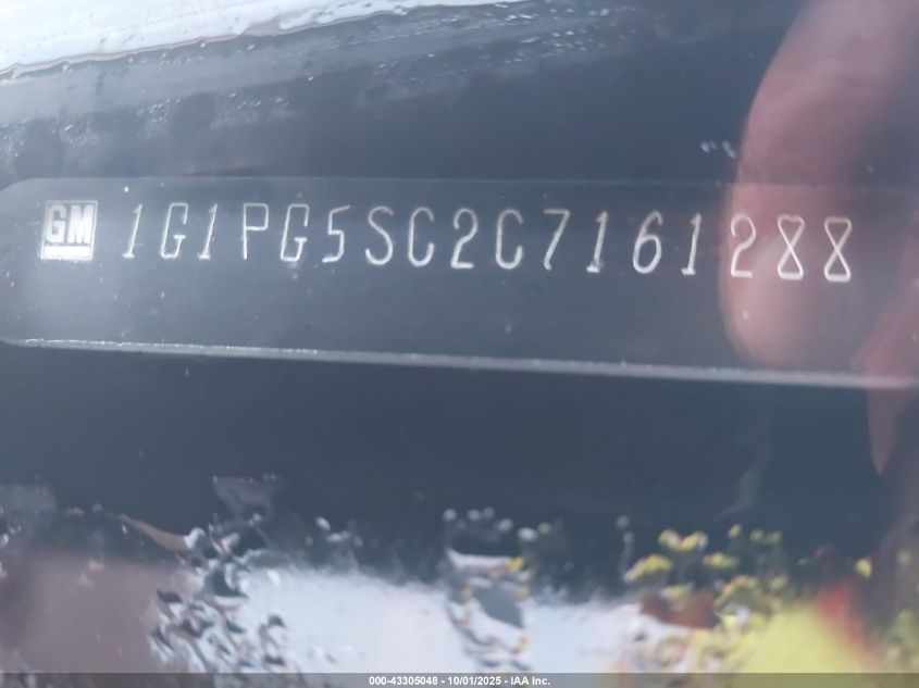 2012 Chevrolet Cruze 2Lt VIN: 1G1PG5SC2C7161288 Lot: 43305048