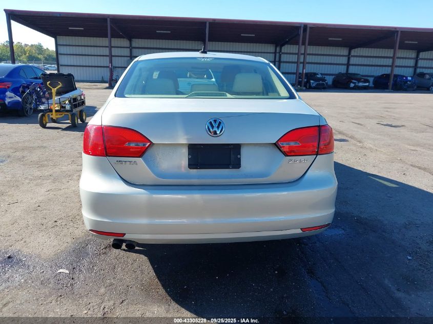 2011 Volkswagen Jetta 2.5L Se VIN: 3VWDX7AJ3BM342696 Lot: 43305228