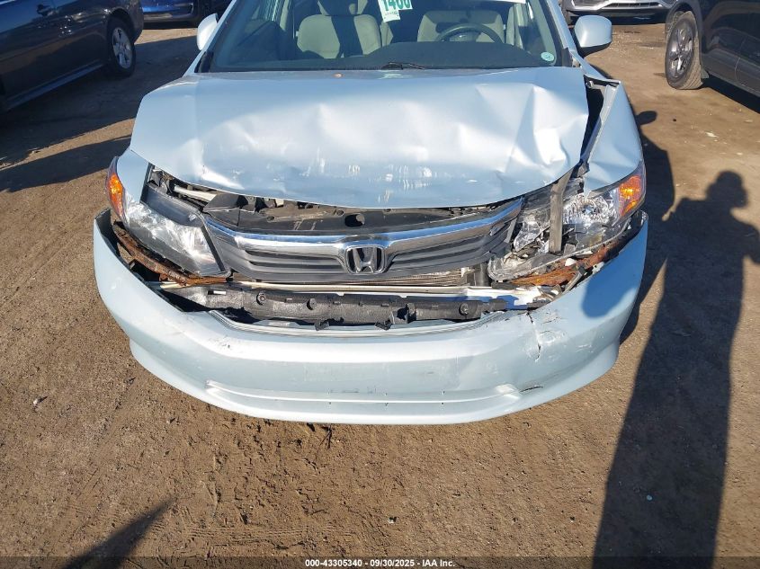 2012 Honda Civic Lx VIN: 19XFB2F50CE000935 Lot: 43305340