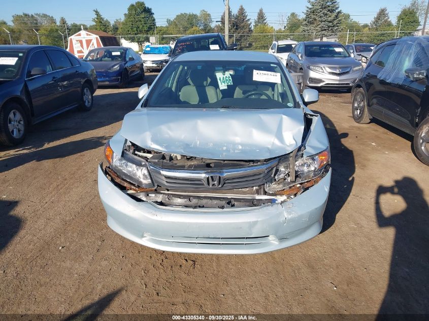 2012 Honda Civic Lx VIN: 19XFB2F50CE000935 Lot: 43305340