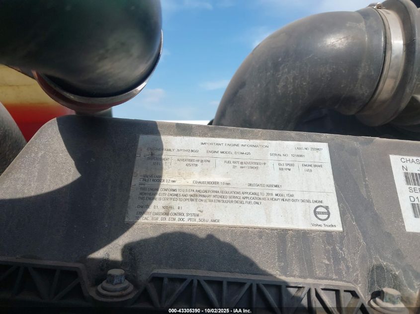 2019 Volvo Vnl VIN: 4V4NC9EH3KN872988 Lot: 43305390