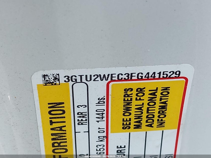 2015 GMC SIERRA 1500 DENALI - 3GTU2WEC3FG441529