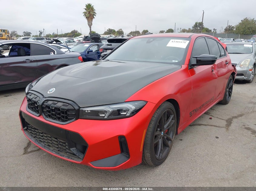 2023 BMW 3 series 3.0 M340i Red Lot 111043305579 Vin 3MW49FS03P8D42689