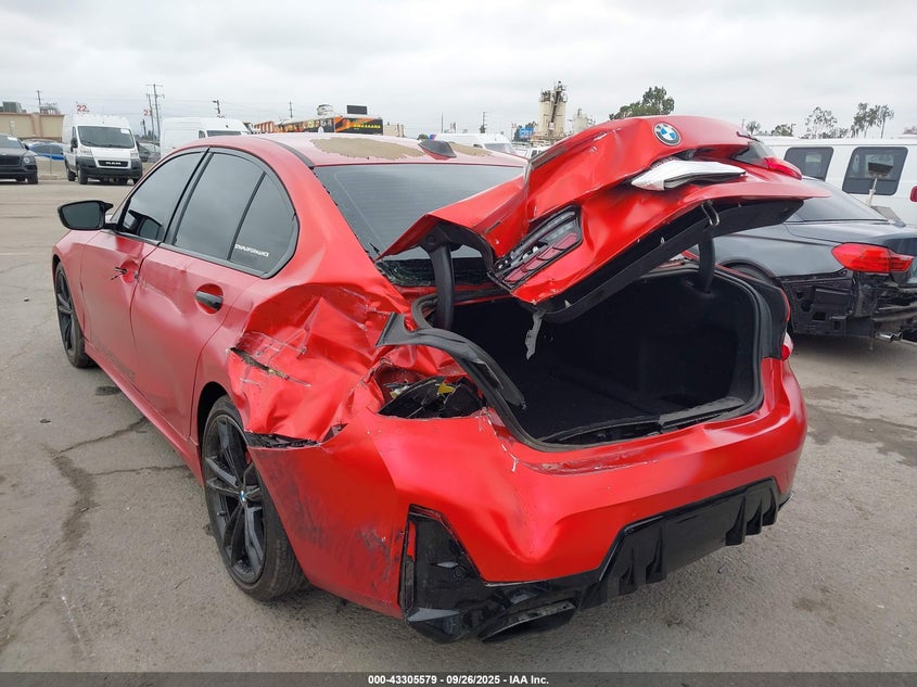 2023 BMW 3 series 3.0 M340i Red Lot 111043305579 Vin 3MW49FS03P8D42689