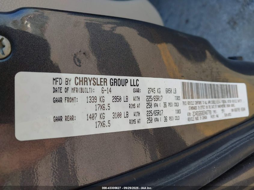 2014 Dodge Grand Caravan Se 30Th Anniversary VIN: 2C4RDGBG8ER467789 Lot: 43305627