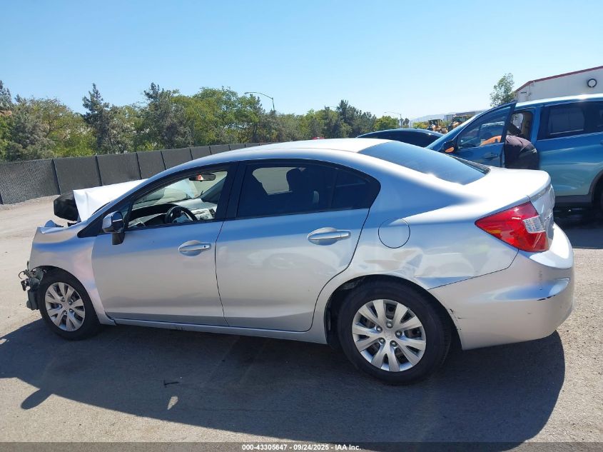 2012 Honda Civic Lx VIN: 2HGFB2F52CH556086 Lot: 43305647