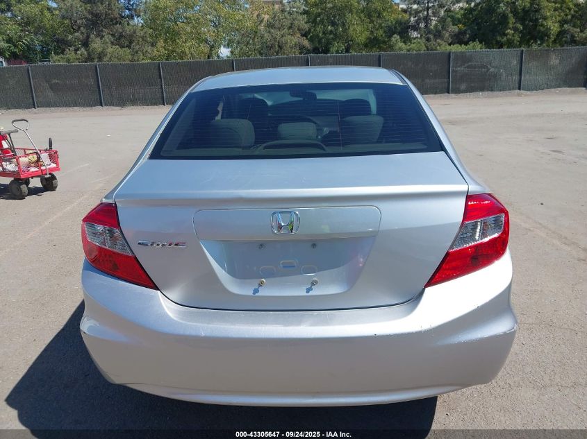 2012 Honda Civic Lx VIN: 2HGFB2F52CH556086 Lot: 43305647