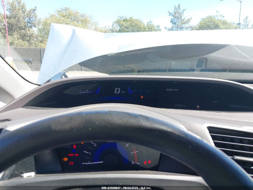 2012 Honda Civic Lx VIN: 2HGFB2F52CH556086 Lot: 43305647