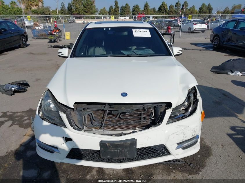 2012 Mercedes-Benz C 250 Sport VIN: WDDGF4HB6CR231615 Lot: 43305661