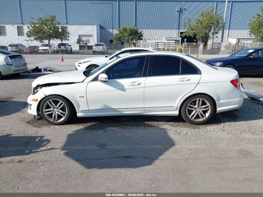 2012 Mercedes-Benz C 250 Sport VIN: WDDGF4HB6CR231615 Lot: 43305661