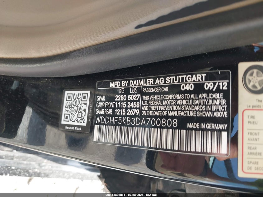 2013 MERCEDES-BENZ E 350 - WDDHF5KB3DA700808