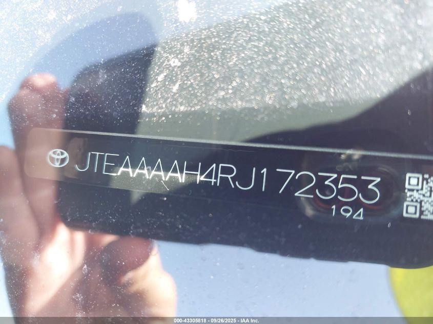 2024 Toyota Venza Limited VIN: JTEAAAAH4RJ172353 Lot: 43305818