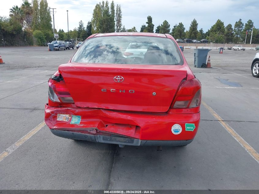 2001 Toyota Echo VIN: JTDAT123010162799 Lot: 43305839