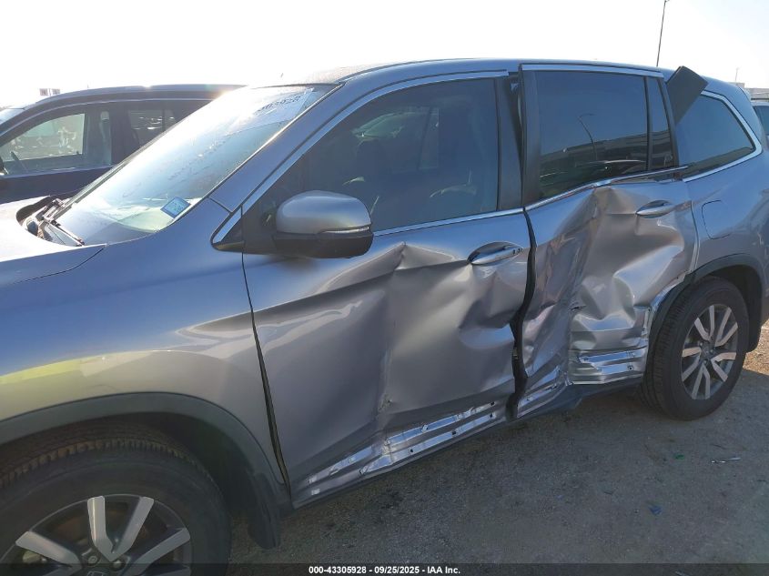 2020 Honda Pilot 2Wd Ex-L VIN: 5FNYF5H51LB019631 Lot: 43305928