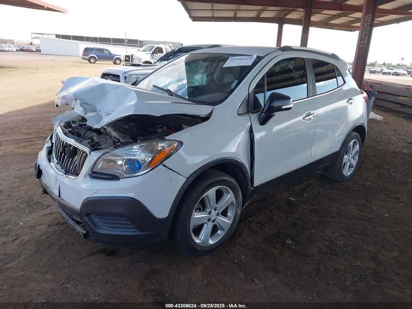 Vin: kl4cjasb3gb752816, lot: 43800644, buick encore 20162