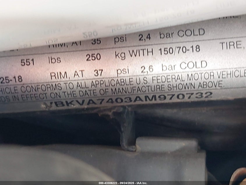 2010 KTM 990 ADVENTURE LC8 VBKVA7403AM970732