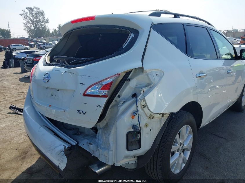 2012 Nissan Murano Sv VIN: JN8AZ1MUXCW105633 Lot: 43306261