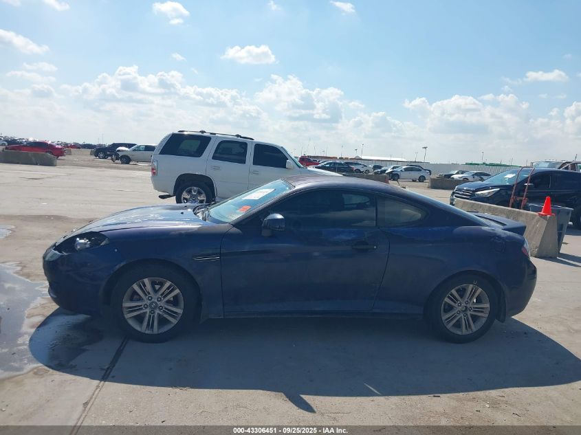 2008 Hyundai Tiburon Gs VIN: KMHHM66D18U278393 Lot: 43306451