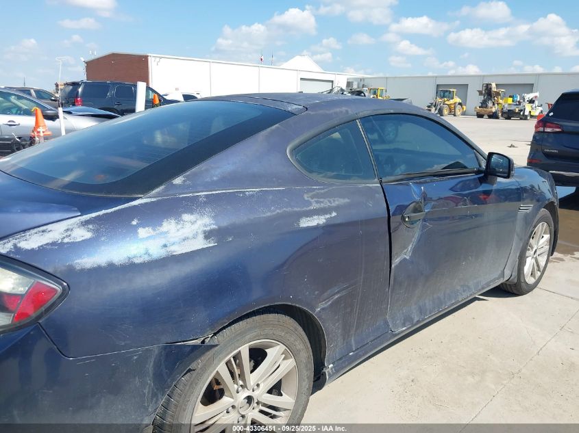 2008 Hyundai Tiburon Gs VIN: KMHHM66D18U278393 Lot: 43306451