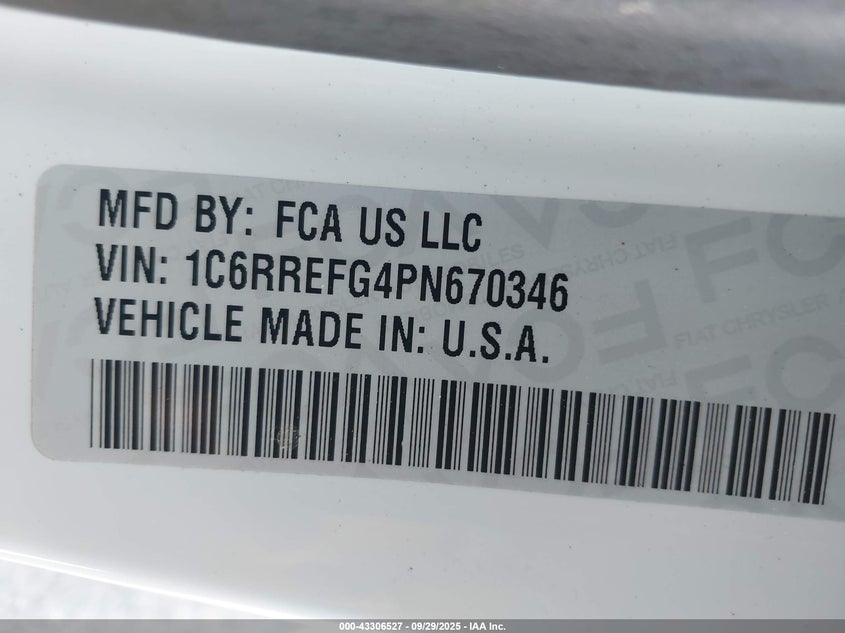 2023 RAM 1500 BIG HORN  4X2 5'7 BOX - 1C6RREFG4PN670346