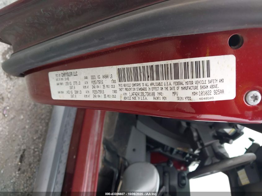 2009 Jeep Wrangler X VIN: 1J4FA24139L730108 Lot: 43306607