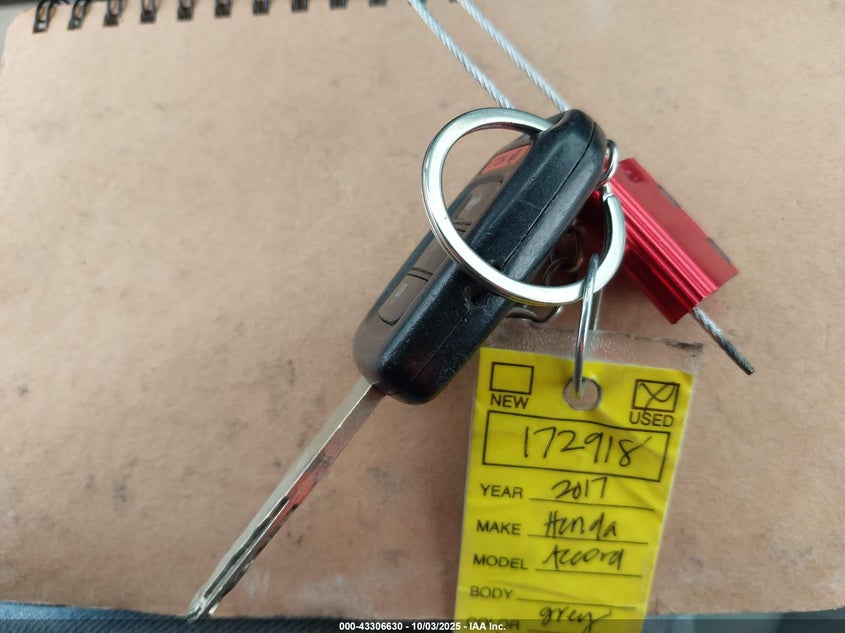 2017 Honda Accord Lx VIN: 1HGCR2F33HA172918 Lot: 43306630